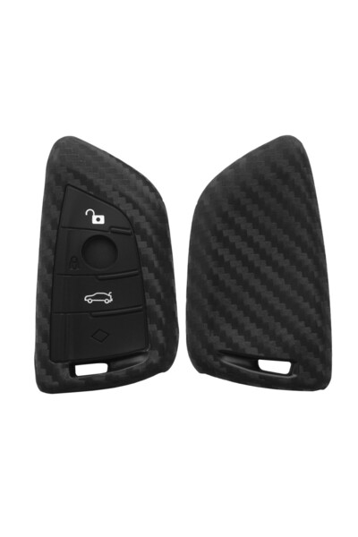 KWmobile Car Key Case for BMW - 3 Buttons, Silicone, Black, 50277.01
