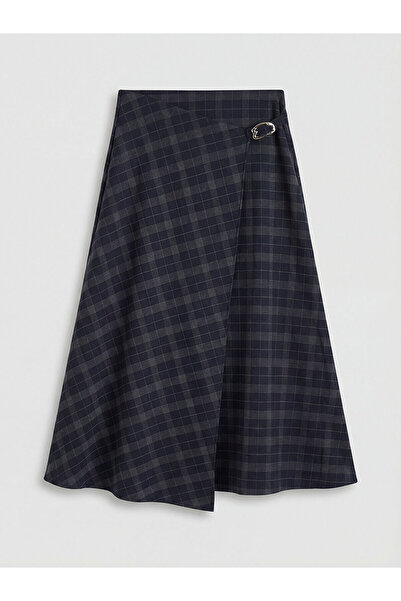 LC Waikiki Özmarka Νέα Σεζόν Φούστα Α γραμμής με μέση μέτρηση, σετ Ζώνη τεμαχ...