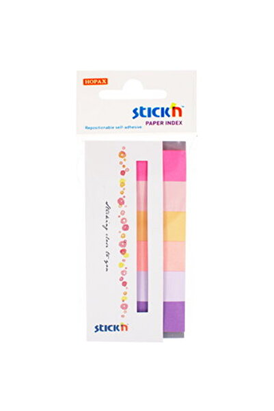 Stickn Stick index hartie color 45 x 15 mm, 6 x 30 file/set, Stick"n - 6 culo...