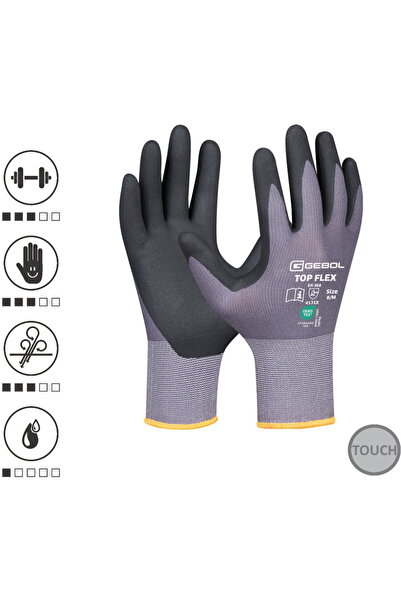 GEBOL 709534_10, Manusi de protectie Top Flex, din nylon si elastan, acoperir...