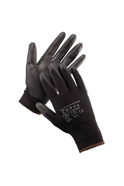 CERVA Manusi cu pelicula din poliuretan Bunting Evolution Black, negru, 2XL (11)