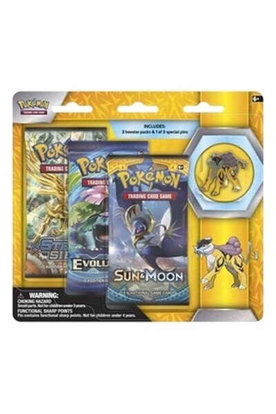 Pokemon Blister cu 3 pini Raikou