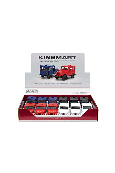 Kinsmart 12 قطعة من سيارات جيب DJ-5B موديل 1971 بمقياس 1:26 - نموذج مصغر كلاس...