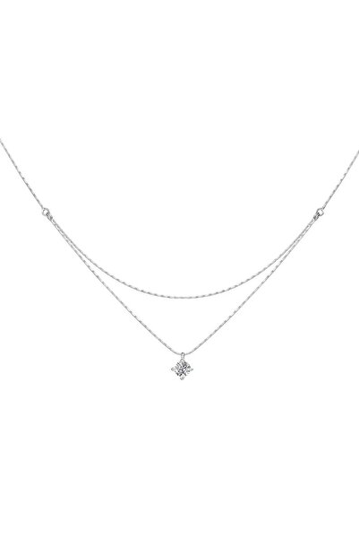 Generic قلادة عمق البساطة فضة عيار 925