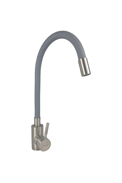 Mixxus Baterie bucatarie SUS-011 REFL GRAY din otel inoxidabil, Monocomanda, ...