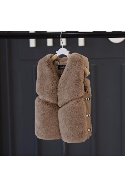 melisam.msg Κοριτσίστικο χαριτωμένο γούνινο και δερμάτινο γιλέκο φθινοπωρινής...