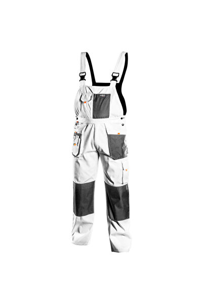 NEO Pantaloni de lucru cu bretele, albe, HD, mДѓrime XXL/58
