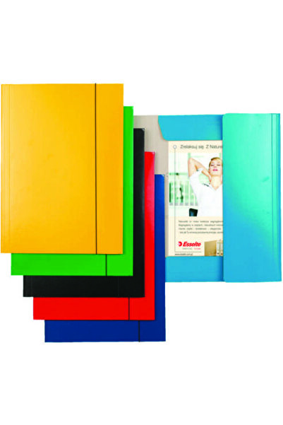 Esselte Mapa din carton plastifiat cu elastic, Economy - galben