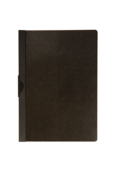 Q-Connect Plastic file with metal clip - black