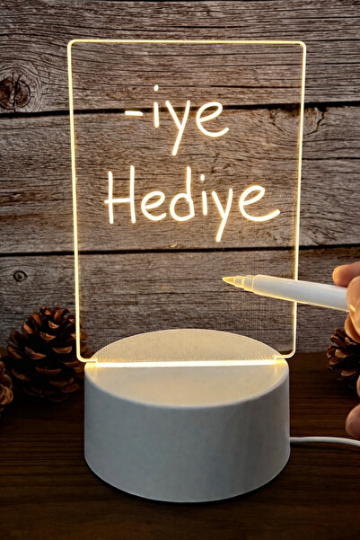 iyehediye Yazılabilir LED Not Panosu Gece Lambası