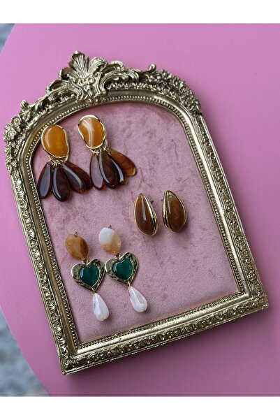 MİOSA 316L Steel Colorful Zr Model Earrings (Send the Model You Want)