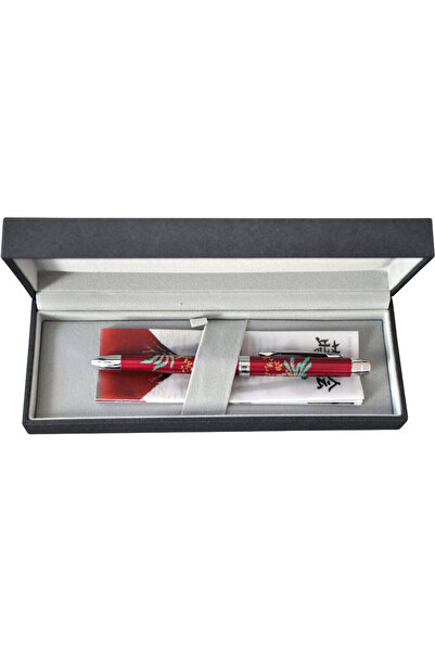 PENAC Pix multifunctional de lux Maki-E - Hoo-oo, in cutie cadou, corp bordeaux