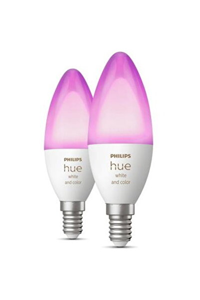 Philips Pachet dublu Hue White și color ambianță E14