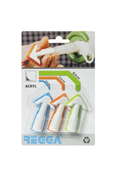 REGGA Set Aplicator pentru etanseizant acrilic portocaliu, 3, 5, 8mm