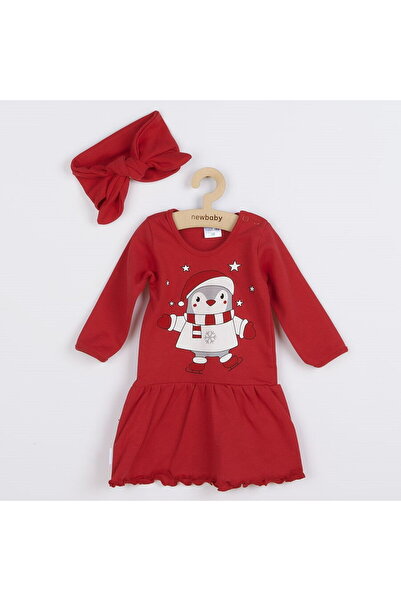 NEW BABY SHOP Rochiță de iarnă pentru bebeluși cu design de pinguin din bumba...