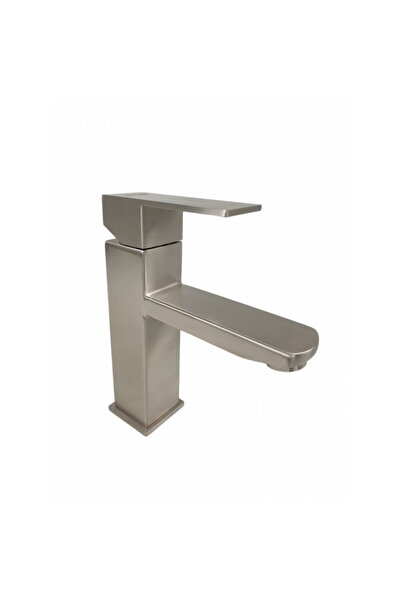 Mixxus Baterie lavoar KUB-001 din otel inoxidabil, Monocomanda, Racorduri inc...