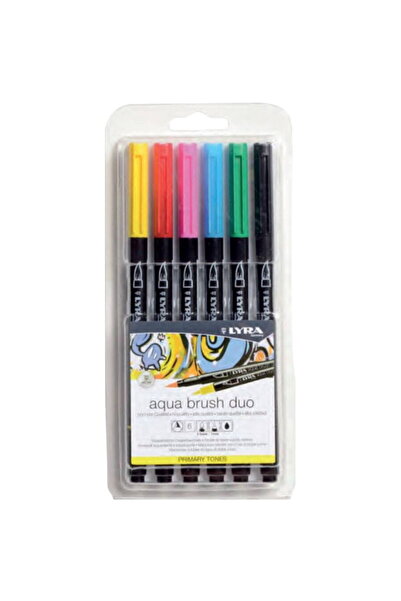 LYRA Carioca, varf flexibil (tip pensula), 6 buc/set, culori primare,