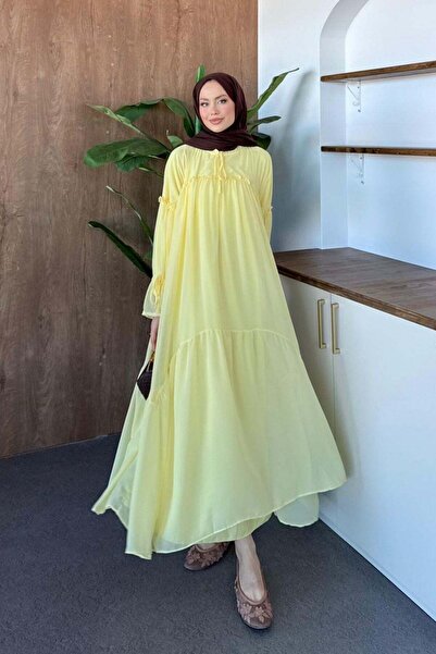 Hazamoda Jale Tulle Dress Yellow
