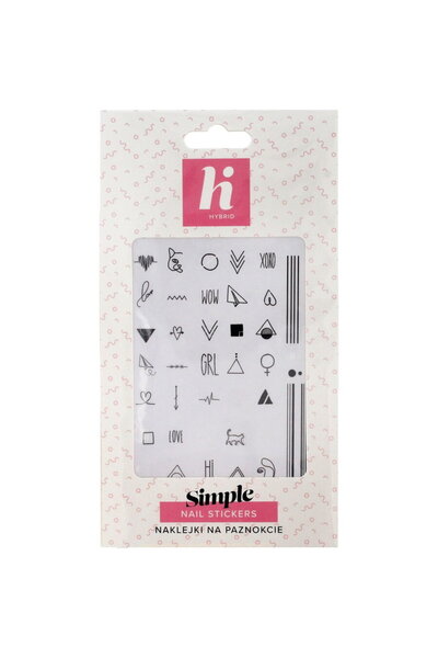 HI HYBRID Naklejki na paznokcie Simple 1szt