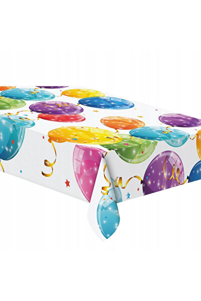 Procos Sparkling Balloons Tablecloth 120x180 cm White