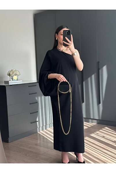 Tugen Co Gold Accessory Detailed Dress