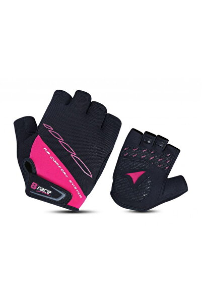 Pegas MANUSI B-RACE CU GEL NEGRU/FUXIA, S