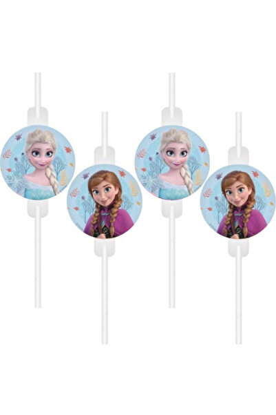 Disney Frozen Set of 4 Frozen Idyllic Wonder White Paper Straws