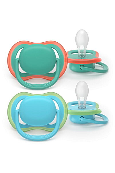 Philips Set 2 suzete Avent Ultra Air SCF087/10,6-18 luni,albastru