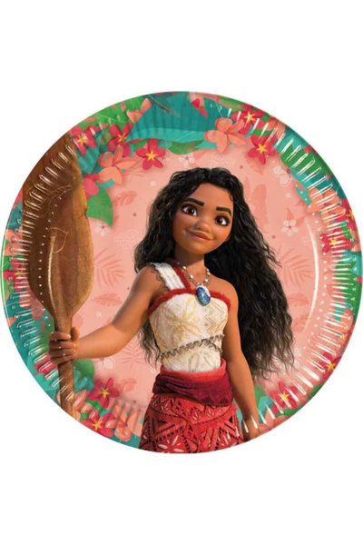 Vaiana Set of 8 large party plates Moana 23 cm Orange