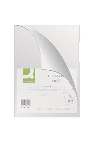 Q-Connect Folie protectie "L" pentru documente A4, 80 microni, 100 buc/set, -...