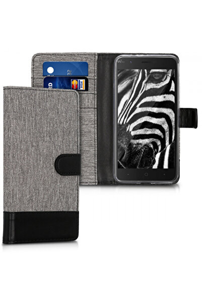 KWmobile Husă pentru Wiko Harry, Textilă, Gri, 43509.22