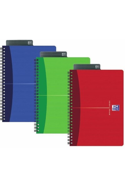 Oxford Caiet cu spirala A5, Essentials, 90 file-90g/mp, coperta carton - dict...