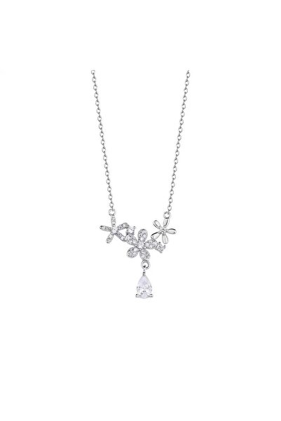 Generic Women's 925 Silver Necklace Flower Tune Design