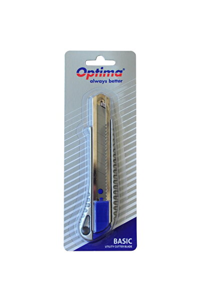 Optima Optima basic cutter, 18mm SK5 blade, metal rail, aluminum