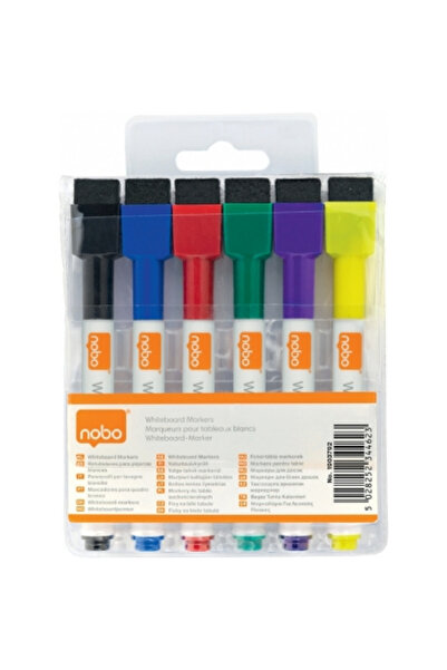 Nobo Marker NOBO, pentru table si flipcharturi, varf rotund 2 mm, cu burete, ...