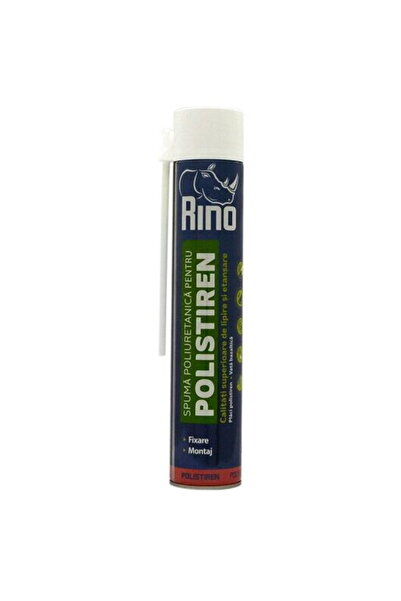 Rino Spuma poliuretanica adeziva pentru polistiren Polistiren, 750ml, cu apli...