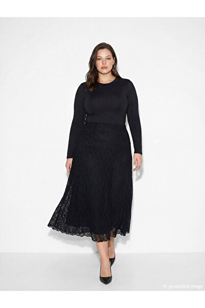 LC Waikiki Lace Skirt with Elastic Waist