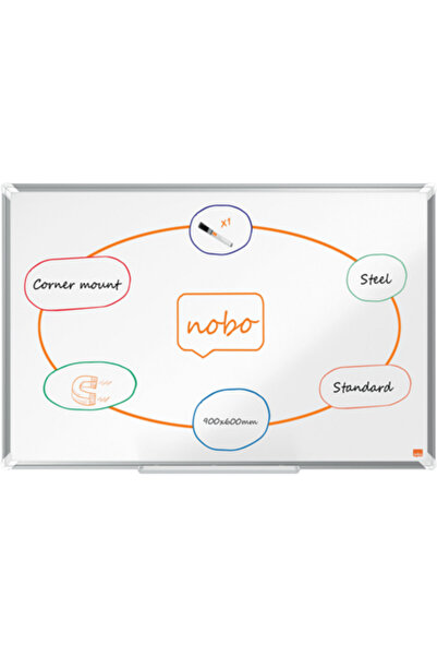 Nobo Premium Plus board, lacquered steel, 90x60 cm, magnetic, includes marker...