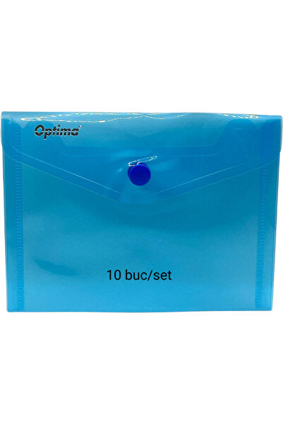 Optima Mapa PP protectie documente A6 landscape, inchidere cu capsa, 10/set, ...