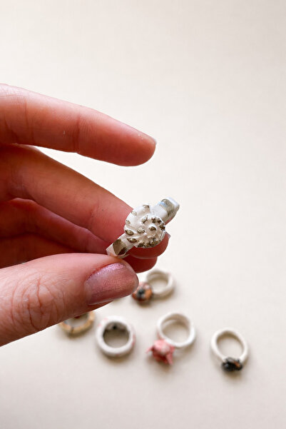 Handmade Seramik el yapımı yüzük