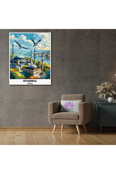 LİLYHOBBYLAND Sayılarla Boyama Seti Dünya Şehirleri 40x50cm: Türkiye-İstanbul