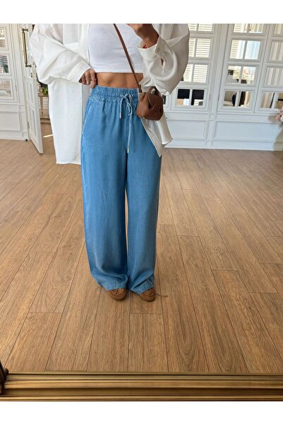 ALVOR Blue Bel Tie-Detail Tensel Pants