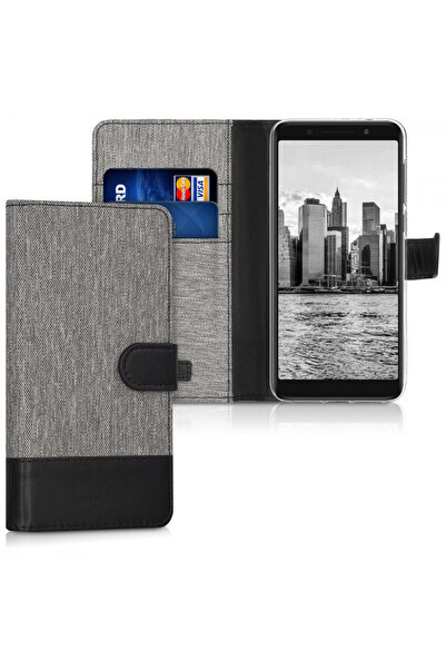 KWmobile Case for Alcatel 3X, Textile, Grey, 44563.22