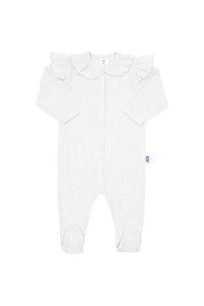 NEW BABY SHOP Salopă pentru bebeluși din bumbac, cu dungi, albă, mărimea 80 (...