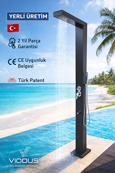 Viodus VİODUŞ DUŞ PANEL SİSTEMLERİ HAVUZ,BAHÇE DUŞ SİSTEMİ (ANTRASİT GRİ)