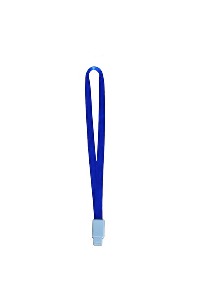 Kejea Lanyard textil, 15mm latime,clip retractabil, - albastru
