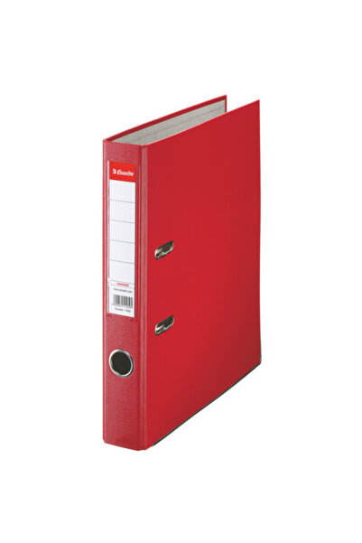 Esselte Biblioraft A4, plastifiat PP, margine metalica, 50 mm, Economy - rosu