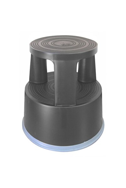 Q-Connect Taburet plastic cu rotile, pentru rafturi inalte, - gri inchis