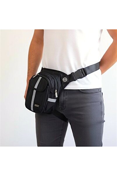 SEVENTEEN Unisex Motorcu Bacak ve Bel Çantası – Reflektörlü Çok Gözlü Motosik...