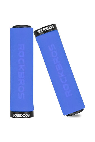 ROCKBROS Mânere de ghidon pentru bicicletă din burete BT1001BLBK - albastre ș...